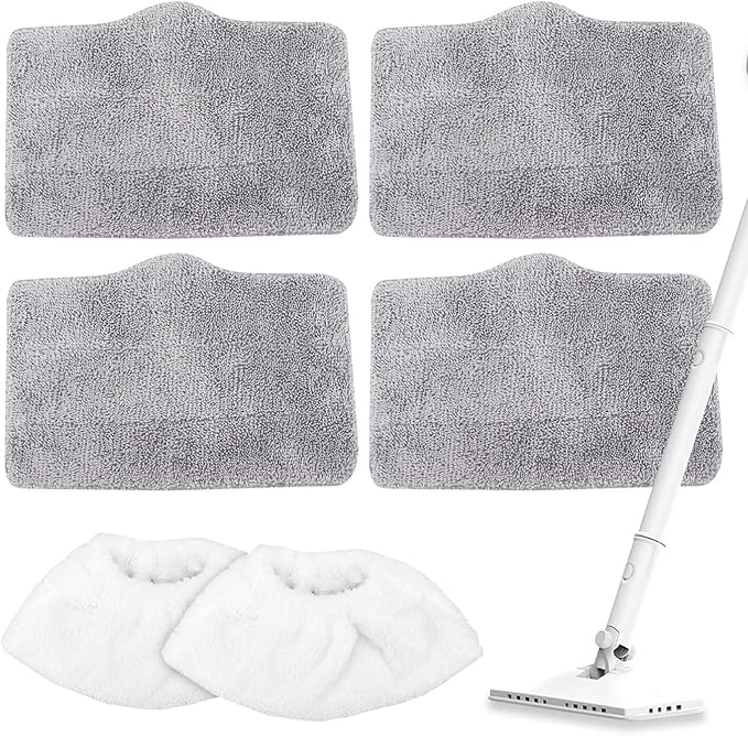Microfiber Steam Mop Pads Compatible with ACHTFACH & ScrubWiz Steam Mop, Washable & Reusable Microfiber Steam Mop Cloth for All Types of Surfaces