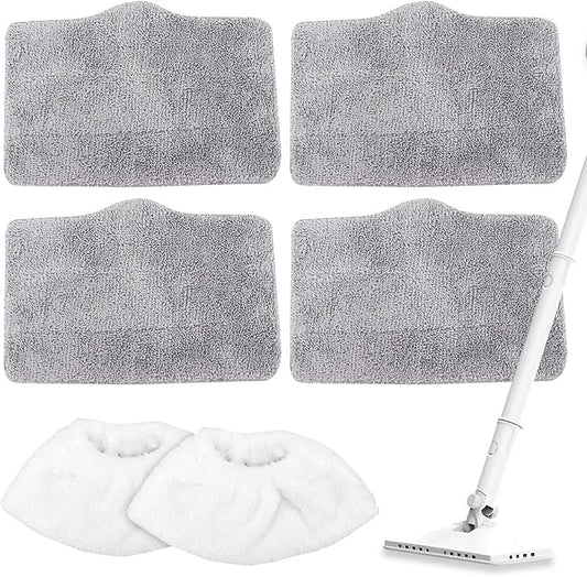 Microfiber Steam Mop Pads Compatible with ACHTFACH & ScrubWiz Steam Mop, Washable & Reusable Microfiber Steam Mop Cloth for All Types of Surfaces