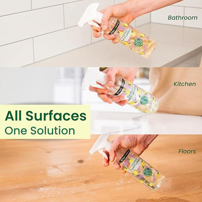 Good Natured Brand All-Purpose Cleaner Concentrate | Multi-Surface Cleaner | Natural Lemon Essential Oil | Multipurpose Cleaner Concentrate All Surfaces | Lemon Love | 16oz makes 256oz