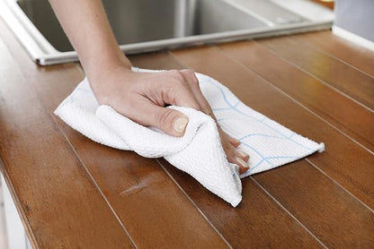 Full Circle Clean Again Super Absorbent Cleaning Cloths, Blue Waves, 2 Pack