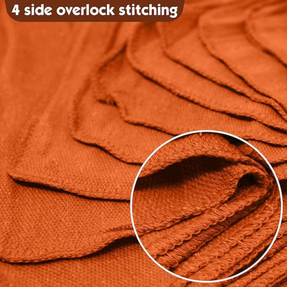 Nabob Wipers Auto Mechanic Shop Towels 100 Pack Bulk Rags 100% Cotton Commercial Grade Shop Rags Size 14"x14" (100 Pack, Orange)
