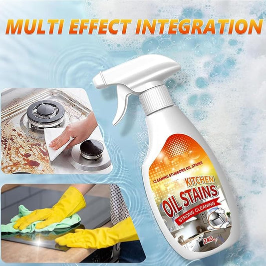 Fiell Clean Up Kitchen Oil Stains, Heavy Oil Cleaner Stain,Oil StainsClean Up Kitchen,Clean Up Kitchen Oil Stains Spray-Heavy Duty Degreaser & Foam (2pc)