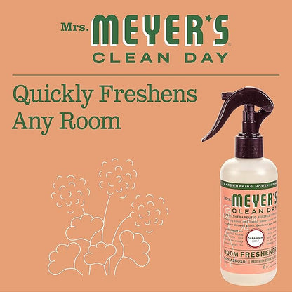 Mrs. Meyer's Clean Day Room Freshener Spray Bottle, Geranium Scent, 8 Fl oz (Pack of 1)