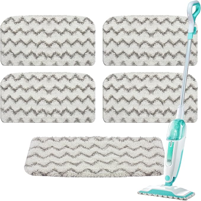 Replacement For Shark Steam Mop Pads: Microfiber Pads For Shark Steam Mop S1000 S2001 S1000A S1000C S1000WM - 50+Repeated Washable 1 Second Absorption Floor Cleaning Steam Mop Reusable Pads 5-Pack