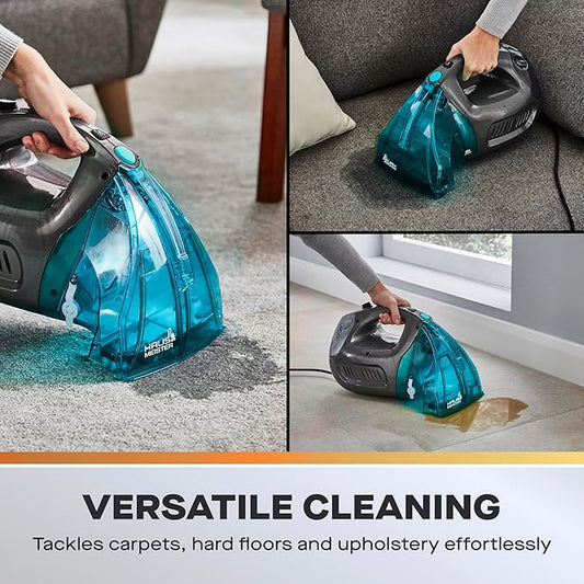 Hausmeister Hydroflex Plus Carpet Cleaner Machine, Upholstery Cleaner Machine for Couch, Car Seats & Pet Stains, 500W Powerful Handheld Deep Cleaner with 3 Brush Heads (Machine + 1 solution)