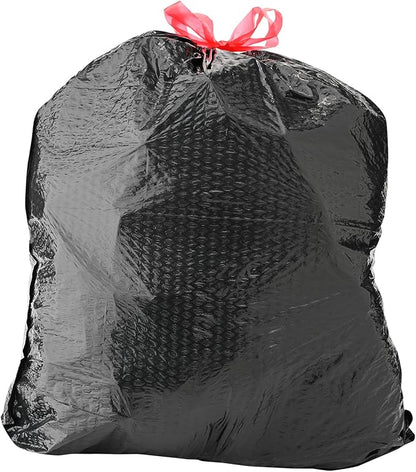 Amazon Basics 30 Gallon Flextra Strength Multipurpose Drawstring Trash Bags,20% Post Consumer Recycled Material,Tear Resistant,Black,(Pack of 300)