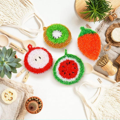 16 Pieces Fruit Dish Scrubber, Non Scratch Dish Washing Sponge, Double Layer Reusable Kitchen Scrubber Cleaning Sponge for Dishwashing, Cleaning Dishes, Cookware Tubs Sinks