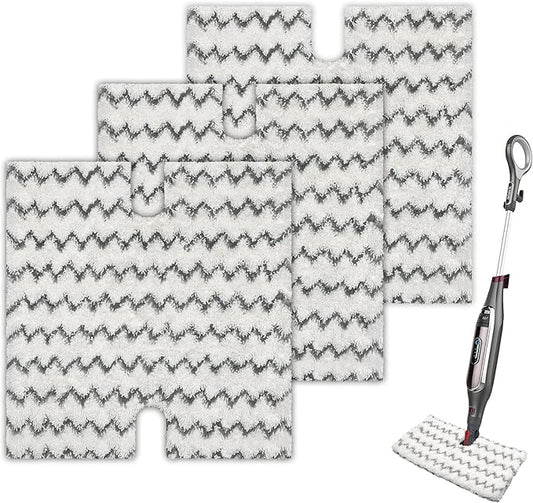Steam Mop Pads Replacement for Shark Lift-Away Pro & Genius Pocket Steam Mop Series S3973 S3973D S3973WM S5001 S5003D S5002Q S5003A S6001W S6001WM S6002 S6002C S6003 Washable Reusable Mop Pads, 3 Pack