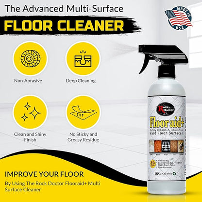 Rock Doctor Hard Floor Cleaner, Multi-Surface Formula for Tile, Stone, Laminate, and Granite, 24 oz, Christmas and New Year Cleaning 1 Pk