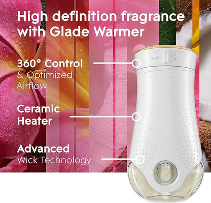 Glade PlugIns Refills Air Freshener, Exotic Tropical Blossoms & Coastal Sunshine Citrus, Scented and Essential Oils for Home and Bathroom, 0.67 Fl Oz, 5 Count