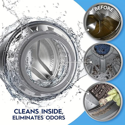 Washer Cleaner Tablets 12 Pack – Laundry Drum & Tub Freshening for Top Load & Front Load Machines, Maintains Fresh Smell and Smooth Operation