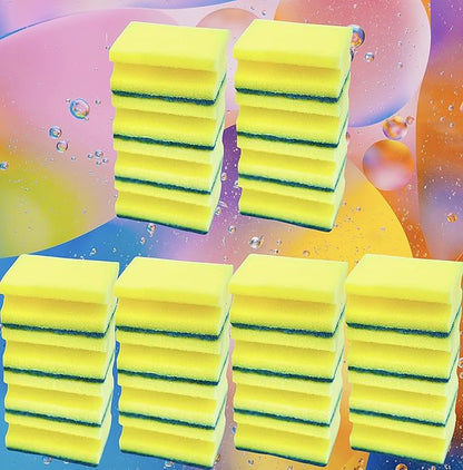 30 Packs Heavy Duty Scrub Sponge, Dual-Sided Dishwashing & Cleaning Sponge for Kitchen, Bathroom and Home Cleaning (Pack of 24), 2601494-24