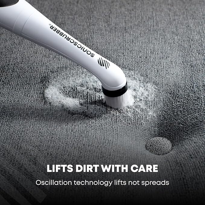 Household Cleaning Brush Power Scrubber - Electric Spin Scrubber Brush for Home, Kitchen & Bathroom - Grout Cleaner & Removes Mould (Washing-Up System Spin Brush)