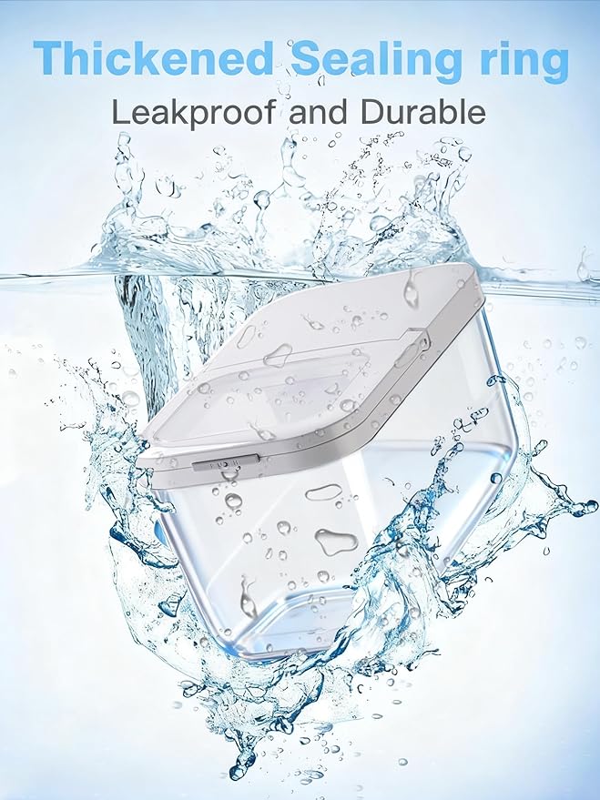 LivLab Mker Laundry Detergent Dispenser with One-Press Lid,Clear PET Powder container with Measuring spoon, Pods container 6L/13Lbs/200oz(290 Pods)