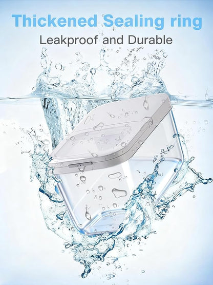 LivLab Mker Laundry Detergent Dispenser with One-Press Lid,Clear PET Powder container with Measuring spoon, Pods container 6L/13Lbs/200oz(290 Pods)