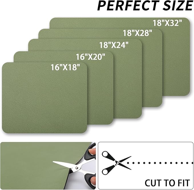 HotLive Dish Drying Mat for Kitchen Counter, Heat Resistant Drainer Mats with Non-slip Rubber Backed, Hide Stain Kitchen Super Absorbent Draining Mat, Easy to Clean Dish Rack Pad, Green 16"x20"