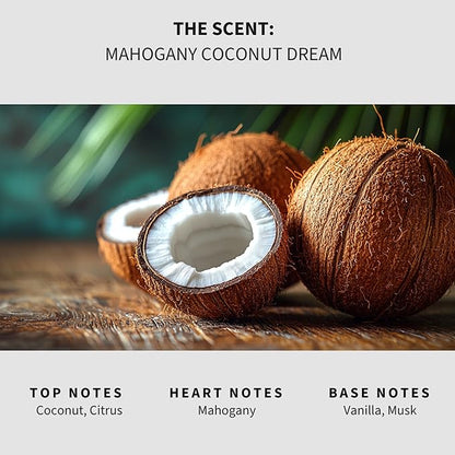 Lapew Mahogany Coconut Scented Mop Soap - Luxury Floor Cleaner Concentrate for Mopping Tile, Laminate, Vinyl & Hardwood | Streak-Free, Low-Foam | 36 oz