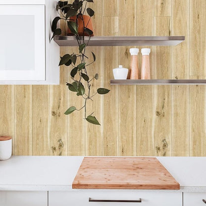 Yun-aeon Realistic Wood Peel and Stick Wallpaper 17.7"x120" Contact Paper Grain Self-Adhesive Film Waterproof & Removable Wallpaper Decorative Vinyl for Kitchen Countertops Cabinets