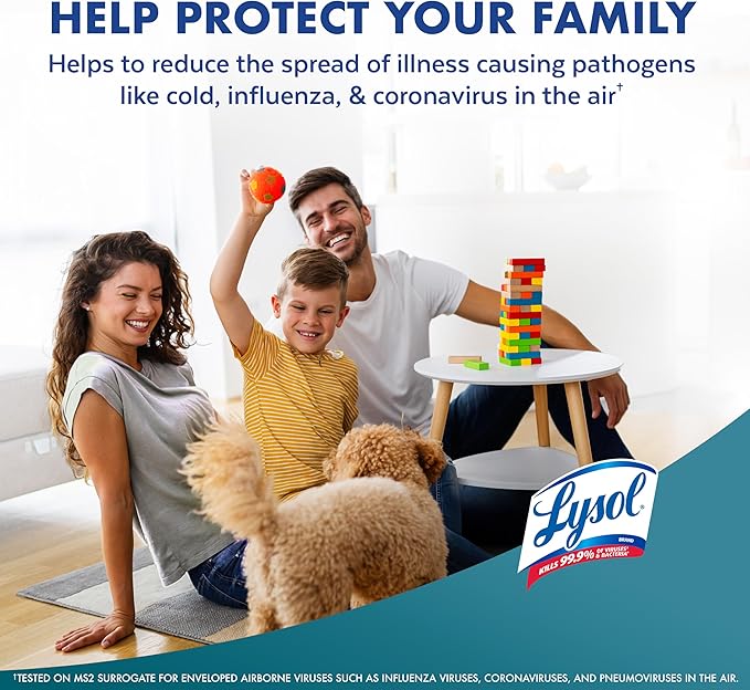 Lysol Air Sanitizer Spray with Bacterial Odor Eliminator for Home & Office, Sanitizing Air Spray, Air Freshener Alternative, Simple Fresh Scent,10 oz (Pack of 3)