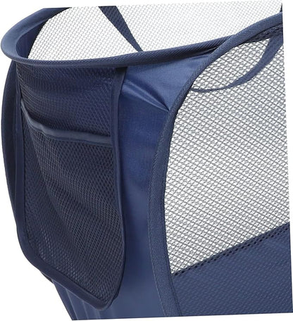 Hemobllo Foldable Mesh Laundry Basket with Handles Large Wire Laundry Hamper for Bedroom Bathroom Nursery Organizer Bin for Dirty Clothes Storage