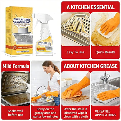 Heavy Duty Kitchen Degreaser Foam Cleaner - Fast-Acting Grease Remover for Stove & Oven, Powerful Multi-Purpose Cleaning Spray for Home & Bathroom (1)