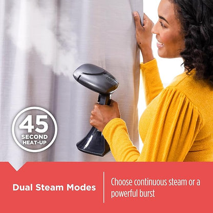 BLACK+DECKER Advanced Handheld Steamer HGS350, 45-Second Heat Up, 70% More Steam, Removes Wrinkles from Fabrics, Clothing and Upholstery