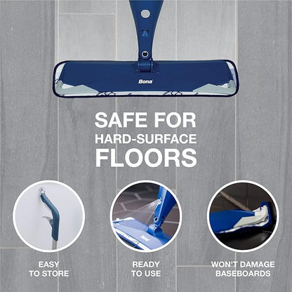 Bona Multi-Surface Floor Premium Spray Mop - Includes Multi-Surface Floor Cleaner Concentrate and Machine Washable Microfiber Cleaning Pad - For Stone, Tile, Laminate and Vinyl LVT/LVP Floors