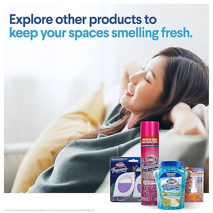 Clorox Fraganzia Small Rooms Air Freshener, Lavender with Eucalyptus - Peel & Place Air Freshener, No-Plug, Battery-Free for Closets, Laundry Room, Entry Way, Bathroom, 0.25 Fl Oz Each, 2 Count