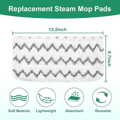 4 Pack Steam Mop Replacement Pads Compatible with Shark Steam Mops S1000/S1000A/S1000C/S1000WM/S1001C, Microfiber Steam Mop Pad, Washable & Reusable Cleaner Pads