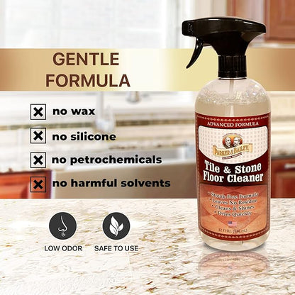 Parker & Bailey Tile & Stone Cleaner - Granite Countertop Kitchen Island Cleaning Spray Marble Tile Slate Quartz Daily Granite Bathroom Counter - 32 oz