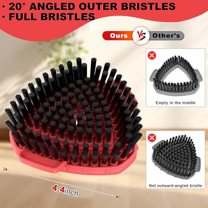 Aifacay Upgraded Replacement Scrub Brush for O-Cedar 2-Tank Spin Mop, 4.4" Triangular Heavy-Duty Stiff Bristle Scrubber Head for Tile, Grout, Bathroom, Kitchen & Floor Deep Cleaning