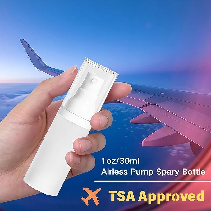 1oz/30ml-Small Spray Bottle 360° Angle Work, Portable Refillable Leak Proof Travel Mini Spray Bottle.For Perfume Toner Hair spray Facial Moisturizing 【1oz/30ml-(Pack of 2) & Spary Bottle】