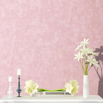 Yasinet Peel & Stick Wallpaper - Modern Pink Embossed Thicken Self-Adhesive Textured Contact Paper for Cabinets & Walls - Waterproof Vinyl Roll 393.7X15.7