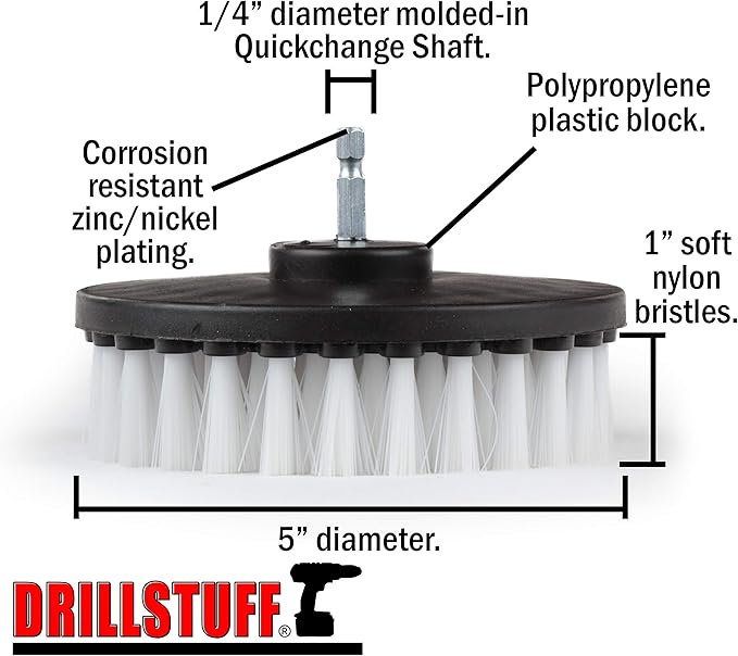 Car Accessories - Drill Brush - Automotive and Truck Detailing Brush Kit - Wheel Cleaner - Car Interior Cleaner - Car Wash Brush - Scrub Brushes for Cleaning - Car Cleaning Tools - Auto Detailing Kit