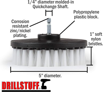 Car Accessories - Drill Brush - Automotive and Truck Detailing Brush Kit - Wheel Cleaner - Car Interior Cleaner - Car Wash Brush - Scrub Brushes for Cleaning - Car Cleaning Tools - Auto Detailing Kit