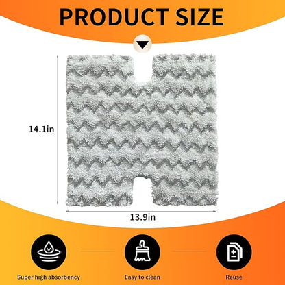steam mop pad for Shark Lift-Away pro Genius steam mop Replacement Pads S3973, S3973D, S3973WM,3972 S5002Q, S6001W, S6002Contactless dust-Proof Grip Washable Replacement mop Pads（3pcs ）