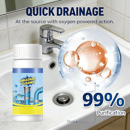 2026 Upgraded Wild Tornado Sink & Drain Cleaner Powder, Pipeline Dredging Agent, Sink and Drain Cleaner Powder, Multi-functional Fast-Acting Pipe Dredging Agent for Kitchen and Toilet Pipeline (2pcs)