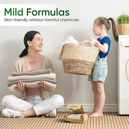Travel Laundry Detergent Sheets Fisroa 300 Loads Eco-friendly Washing Detergent Sheets Plastic-Free Washer Strips, Fresh Linen Scent Liquidless Laundry Strips for Camping Dorm