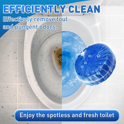 Qualirey 60 Pack Automatic Toilet Cleaner Tablets Toilet Bowl Long Lasting Bathroom Tank Tablets (Blue)