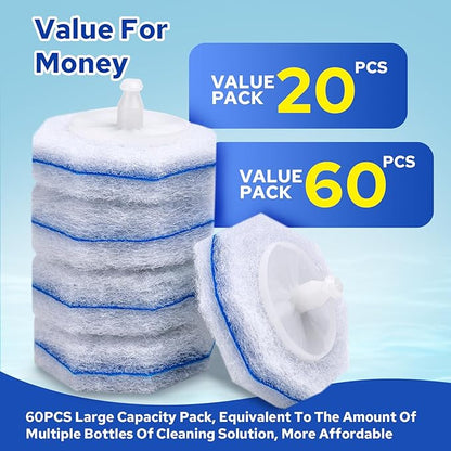 Cecailin® 120pcs Disposable Toilet Brush. Bathroom Cleaning. Disposable Bowl Cleaners Compatible with Most Toilet Brushes