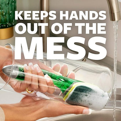 Scotch-Brite Heavy Duty Dishwand Kit, Includes 1 Wand & 8 Refill Pads, Keep Hands Out of the Mess