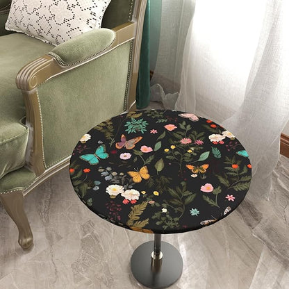 Boho Butterfly Adhesive Shelf Liner Contact Paper, 17.5" x 78" Vintage Black Floral Wallpaper for DIY Craft, Vinyl Removable Wallpaper for Dresser Dollhouse Cabinet Drawer in Dark Colorful