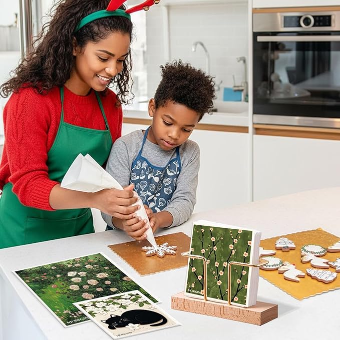 Morigins Swedish Kitchen Towel Set Absorbent Cellulose Sponge Cloth Biodegradable Ideal for Household Kitchen Cleaning Reusable Kitchen Towel Set 8-Piece Set