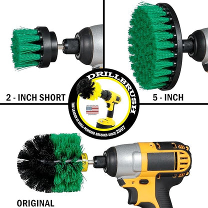 New Quick Change Shaft Bathroom Power Scrub Brush Tile and Grout Kit by Drillbrush