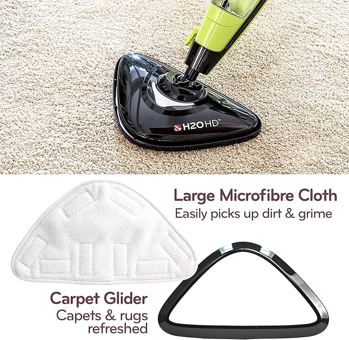 H2O HD Steam Mop & Handheld Steam Cleaner | 3-in-1 Floor Steamer | 1500W Power & 450ml Removable Tank | Foldable Storage | Hardwood, Tile & Laminate Cleaner