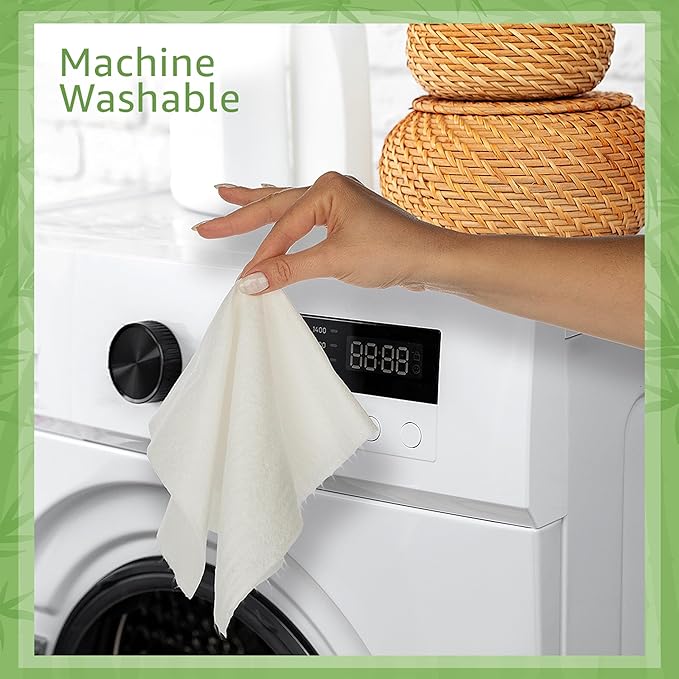 Bamboo Paper Towels Reusable | Absorbent, Heavy Duty & Washable | Organic Paper Towel | FSC Certified | 100% Rayon Derived From Bamboo | Unpaper Towel Alternative | 20 Sheets, 12"x11 | 6 Rolls