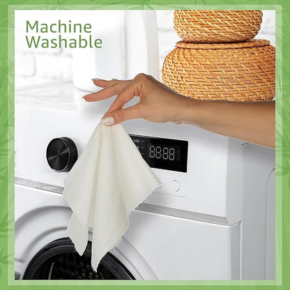 Bamboo Paper Towels Reusable | Absorbent, Heavy Duty & Washable | Organic Paper Towel | FSC Certified | 100% Rayon Derived From Bamboo | Unpaper Towel Alternative | 20 Sheets, 12"x11 | 6 Rolls
