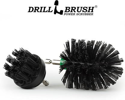 Industrial Ultra Stiff Nylon Brush - BBQ Grill Cleaning Supplies - Rust and Hard Water Stain Removal for Concrete, Brick and Morter, Deck, Grate, Griddle, Metal, Pellet Smoker, Fireplace, and Furnace