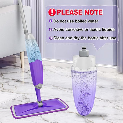 HOMTOYOU Replacement Bottle for Multiple Cleaner: Refillable Mop Accessories Only Suitable for HOMTOYOU Spray Mop - Reusable Premium Leak Free - Add Your Own Solution