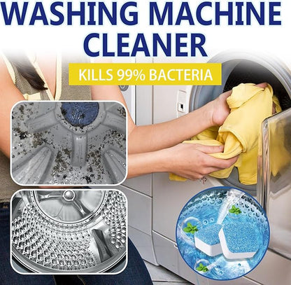 Washing Machine Cleaner Tablets, 12 Pack, Deep Clean and Deodorize, Oil Stain Removal